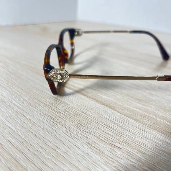 Bvlgari 4180-B 504 Eyeglasses W/ Rhinestones FRAME ONLY Tortoise Shell 52-16-140 main image 6